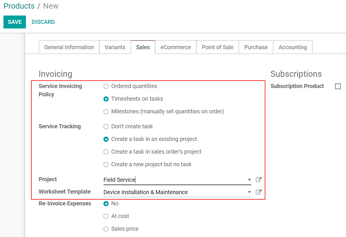 Onsite Interventions from Sales Order in Odoo Field Service