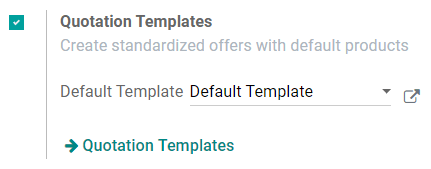 How to enable quotation templates on Odoo Sales?