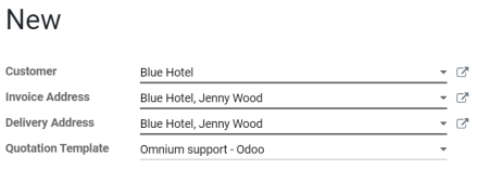Select a specific template on Odoo Sales