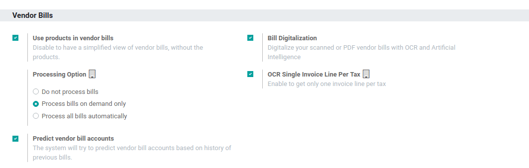 Activate the feature going to the settings application in Odoo Accounting